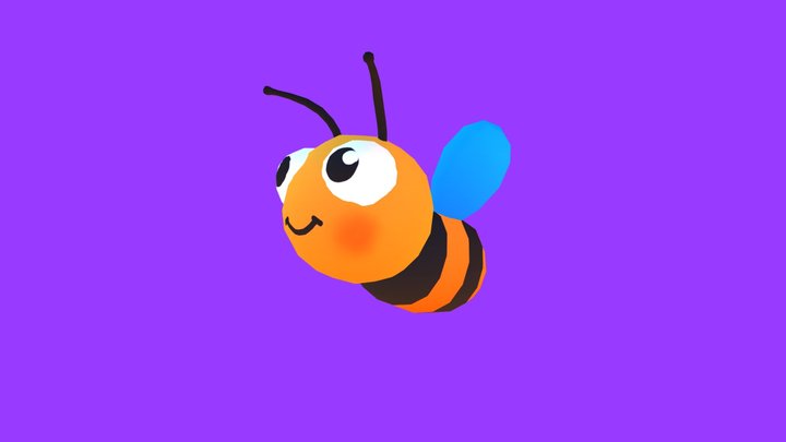 Bee Low-Poly 3D Model