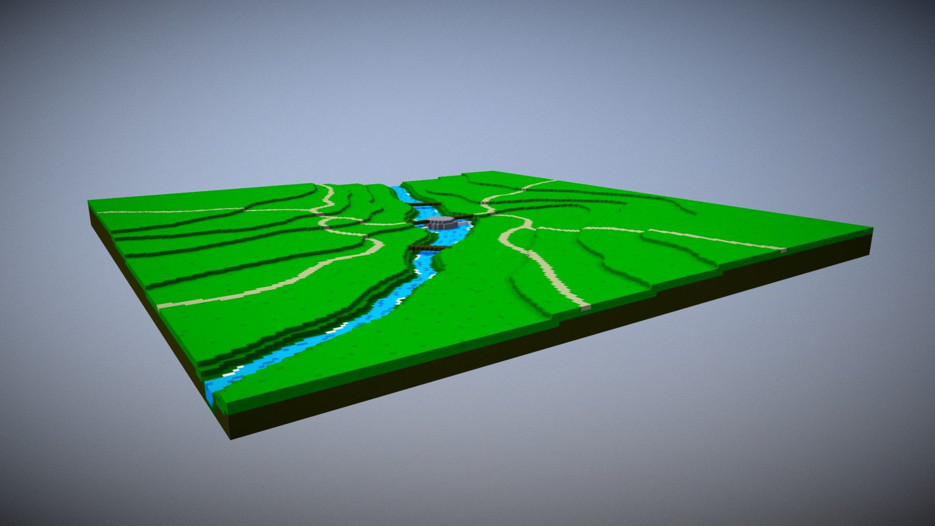 Voxel river environment