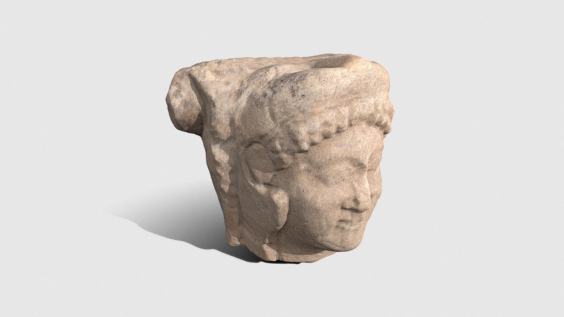 Head of Herakles, wearing a leonté - 3D model by BOCCF - Bank of Cyprus ...