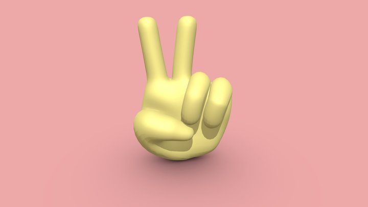 Victory Emoji 3D Model