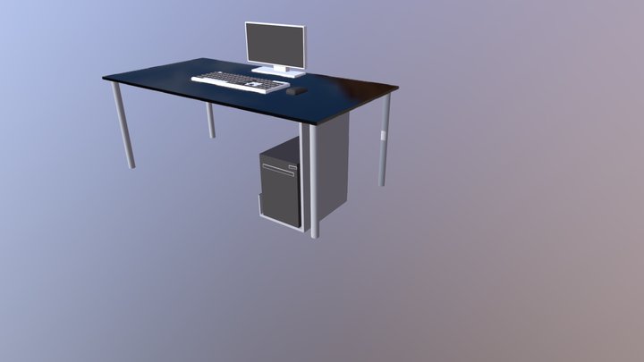 Computertisch / Office desk 3D Model
