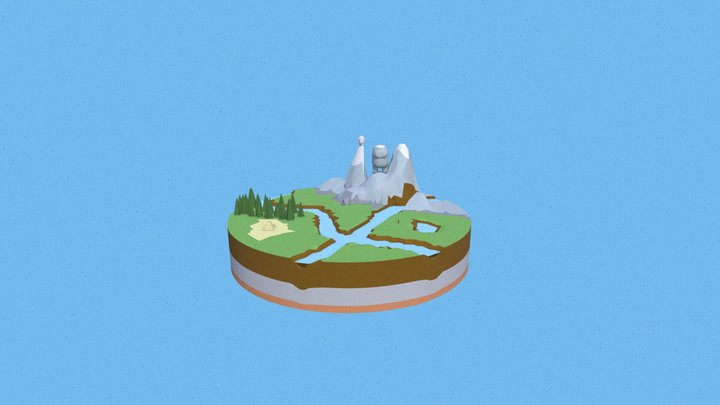 low poly world 3D Model