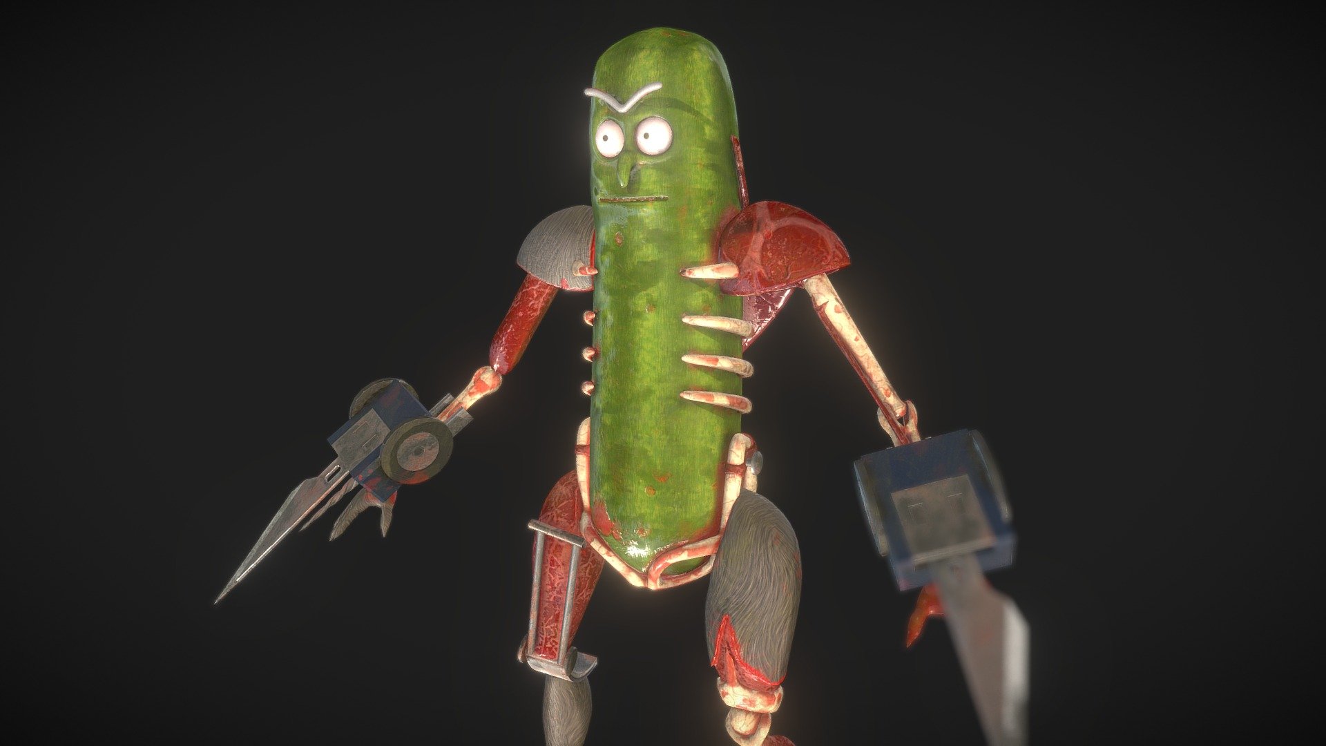 Pickle Rick - 3D Model By 3dsam79 [3db5eb0] - Sketchfab