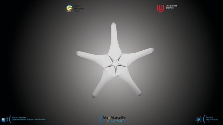 Nannofossile - Discoaster quinqueramus – Kostenloses 3D-Modell STL
