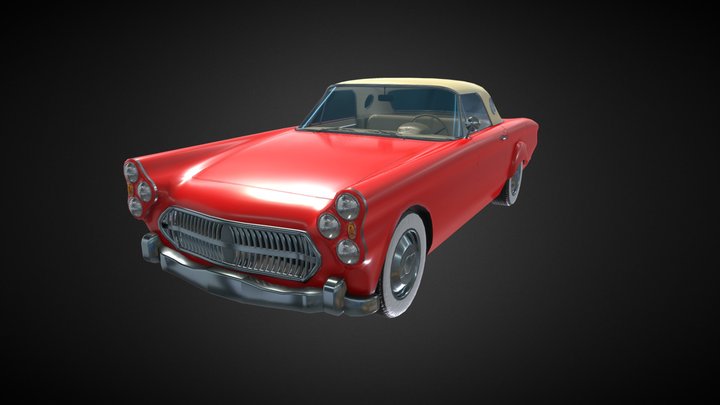 1950's inspired car "Saturn" 3D Model