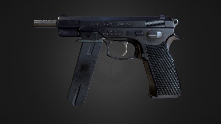 CZ75 Automatic Pistol 3D Model
