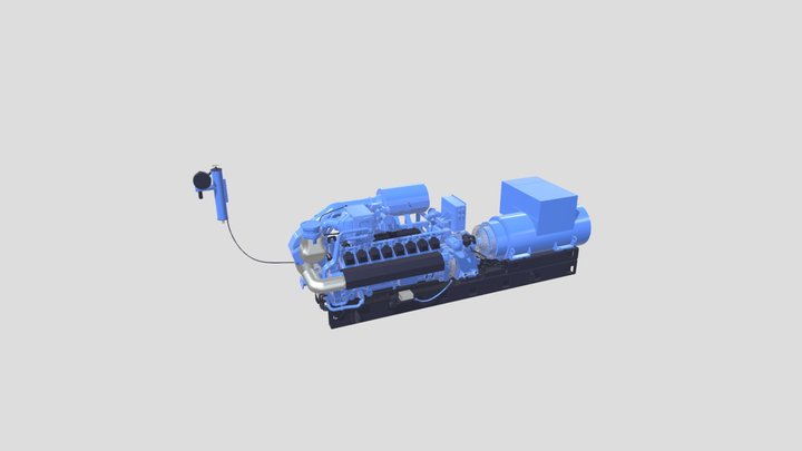 Cat natural gas engine 3D Model