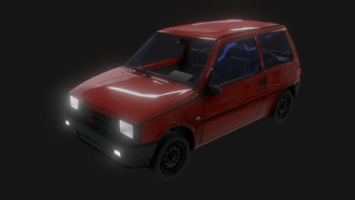 3D model Vaz 2108 Car VR / AR / low-poly