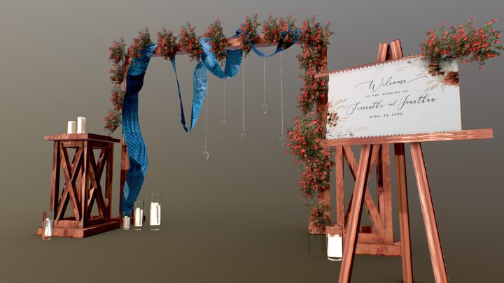 Wedding set 1 3D Model