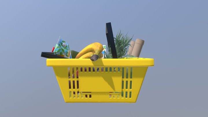 Happy Yellows Basket 3D Model