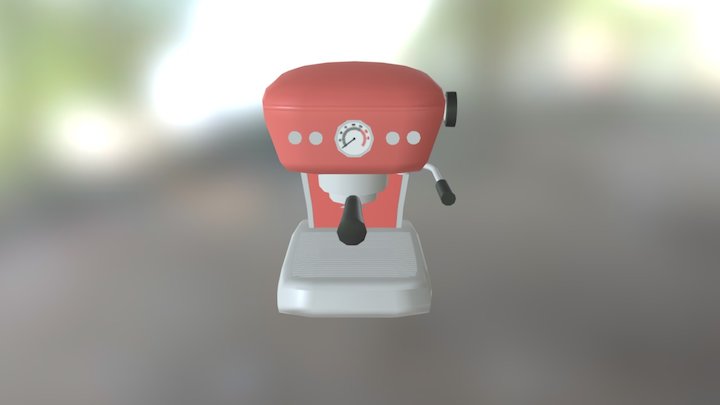 Low-poly-coffee-machine 3D Model