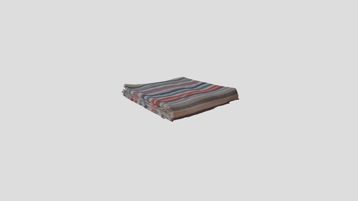 Striped Towel 3D Model