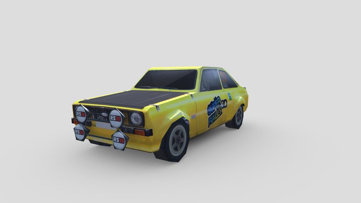 Ford Escort MK2 Rally Car - Super Rally 3D – Gratis 3D-model STL
