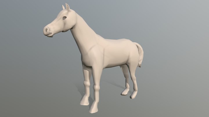 Horse for 3D print 3D Model