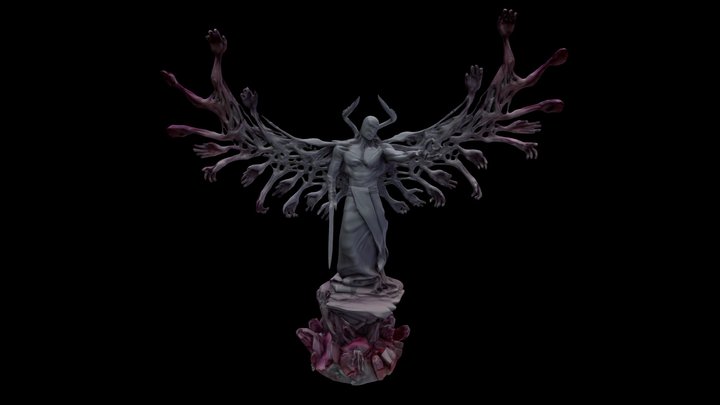 Winged Statue 3D Model 3D Model