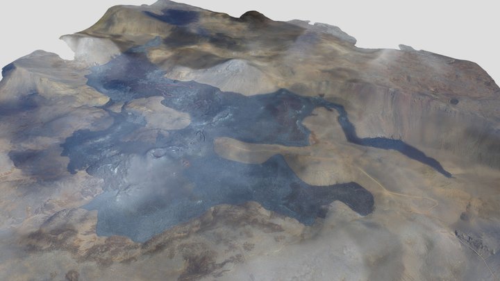 Fagradalsfjall volcanic eruption 02.06.2021 3D Model