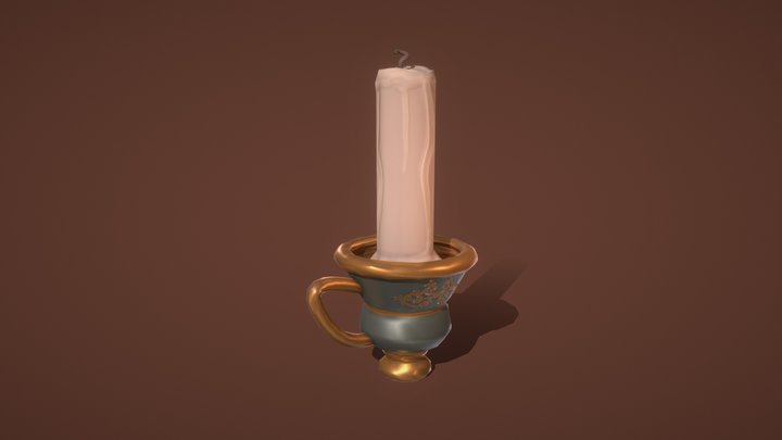 Stylized Candle 3D Model