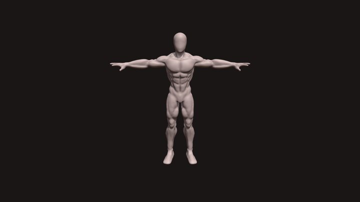 muscled guy 3D Model