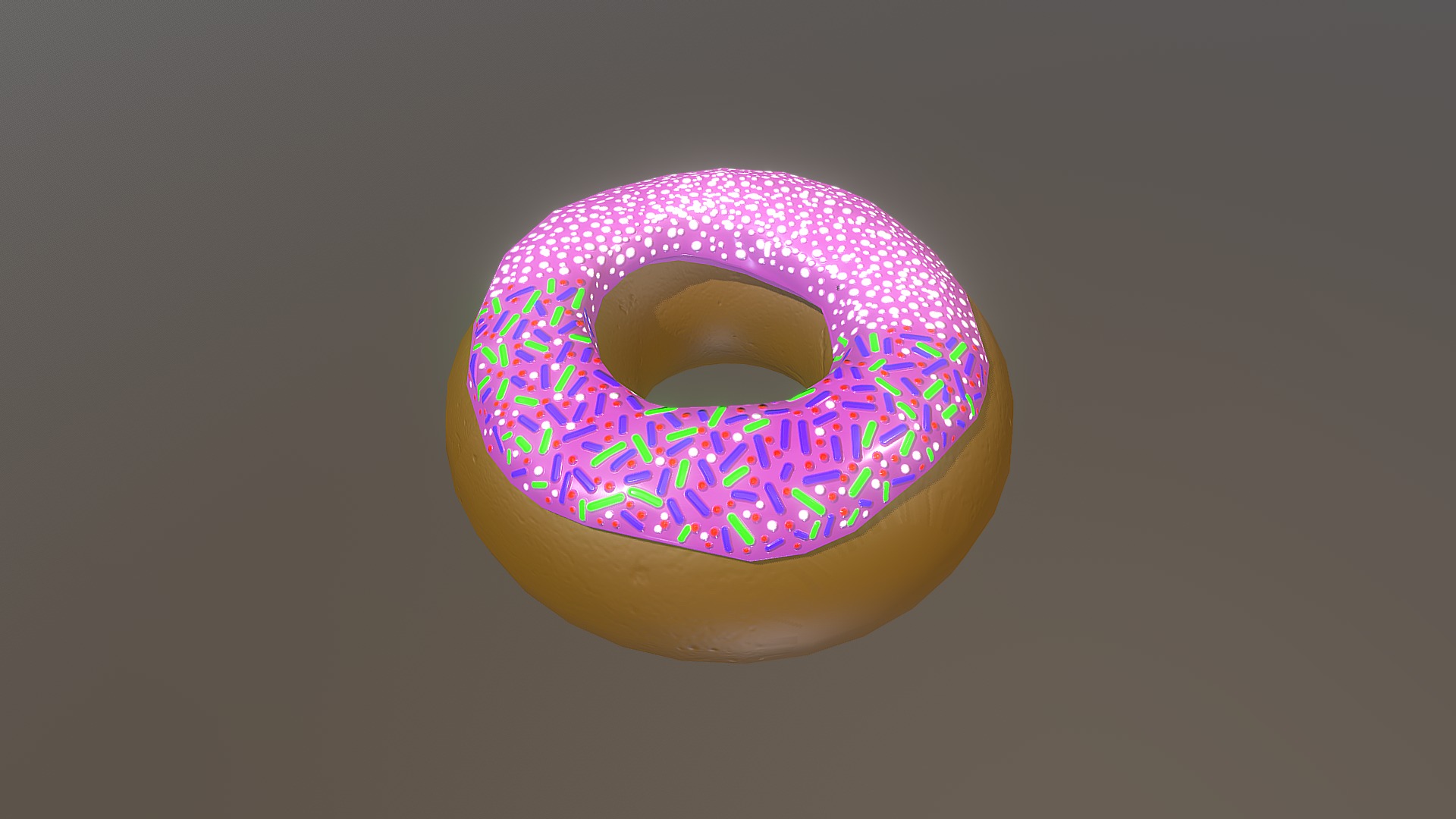 3D model Donut - This is a 3D model of the Donut. The 3D model is about a donut with sprinkles on it.