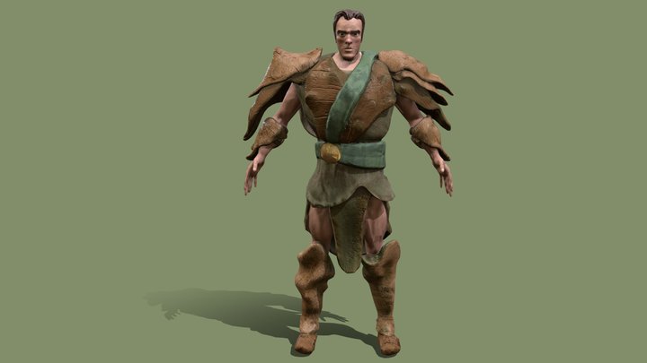 The Tree Warrior Character Model 3D Model