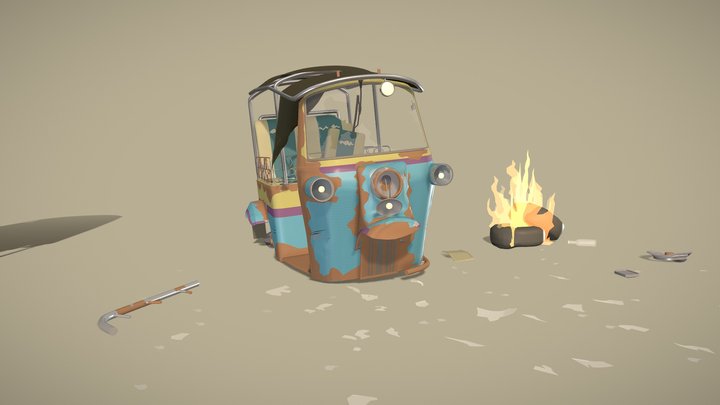 [HW XYZ School] Damage 3D Model