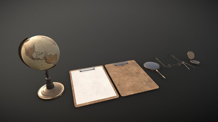 Small Set Dressing (Low Poly) 3D Model