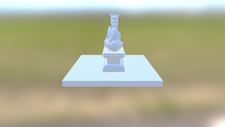 Dragon textured with non UW maping 3D Model
