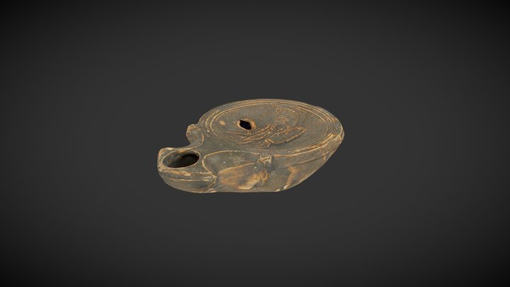 2018.51 Roman lamp with Gladiator motif 3D Model