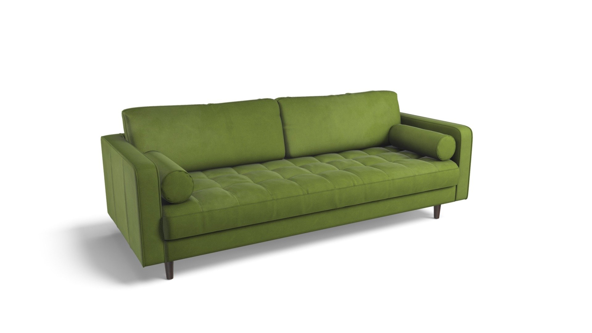 Scott 3 Seater Sofa,Grass Cotton Velvet