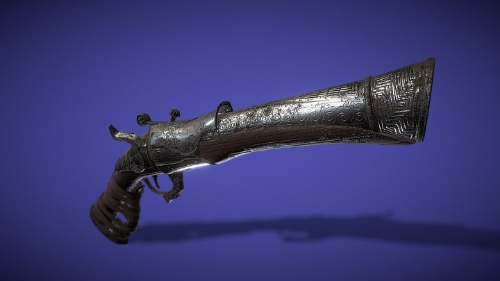 Bloodborne Hunter Pistol 3D Model