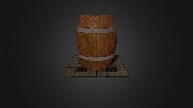 Game Asset - Barrel (Low Poly) 3D Model