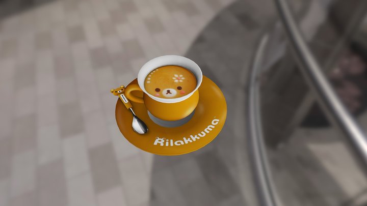 Rilakkuma coffee cup 3D Model