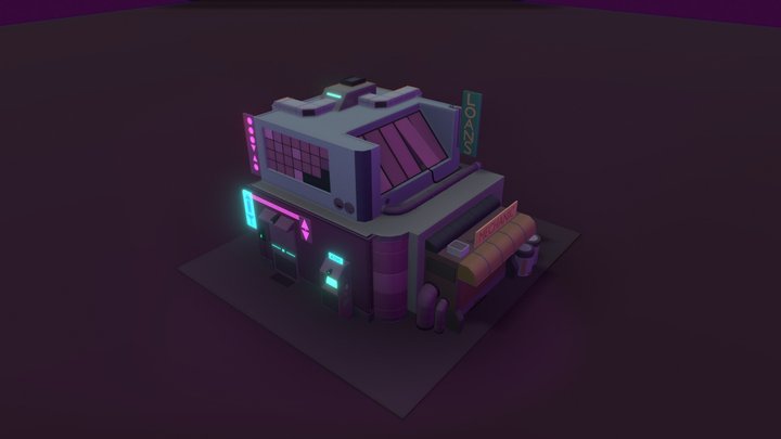 cyberpunk building by concept @JesseAlso 3D Model