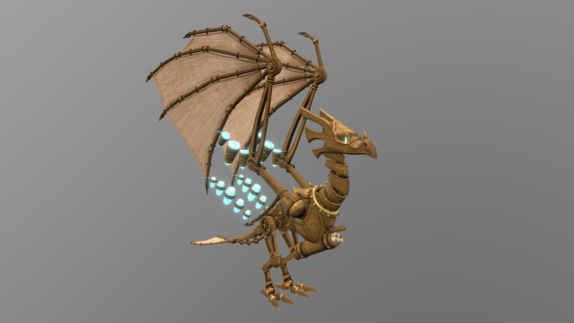 Clockwork Wyvern 3D model by FennecFyre [3dcf531] Sketchfab