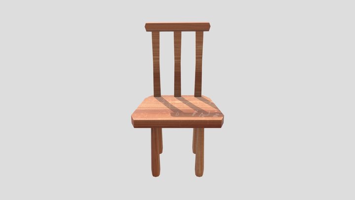 Wooden Chair 3D Model