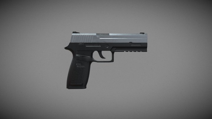SIG Sauer P250 Pistol - Weapon 3D Model
