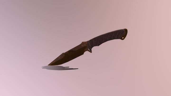 Horkos Knife Textured 3D Model