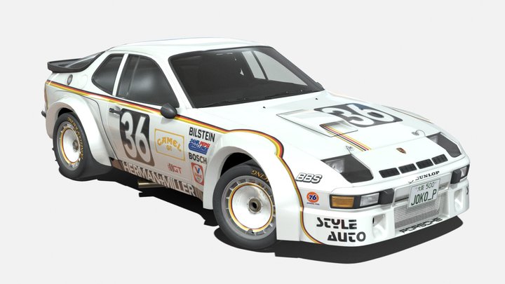 Porsche 924 Carrera GTR 3D Model