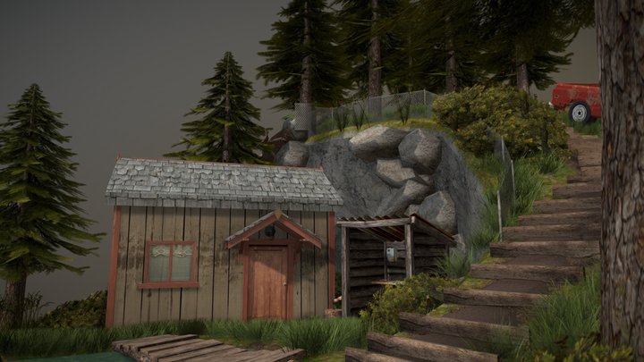 DAE diorama - Forest Loner 2 3D Model