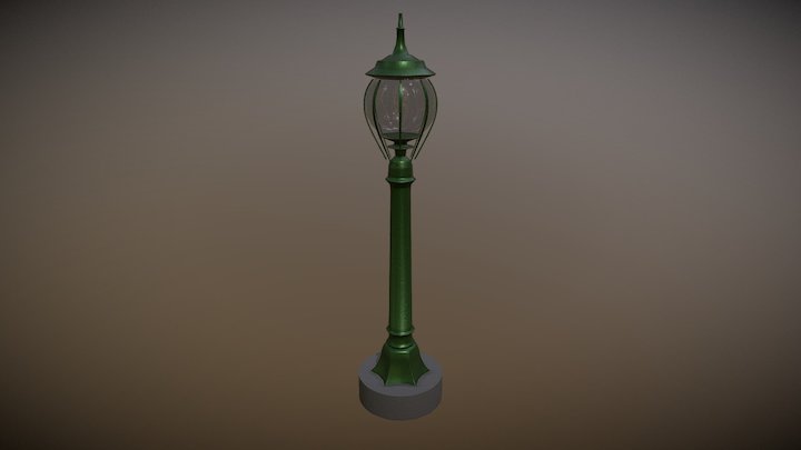 Classic Garden Lamp 3D Model