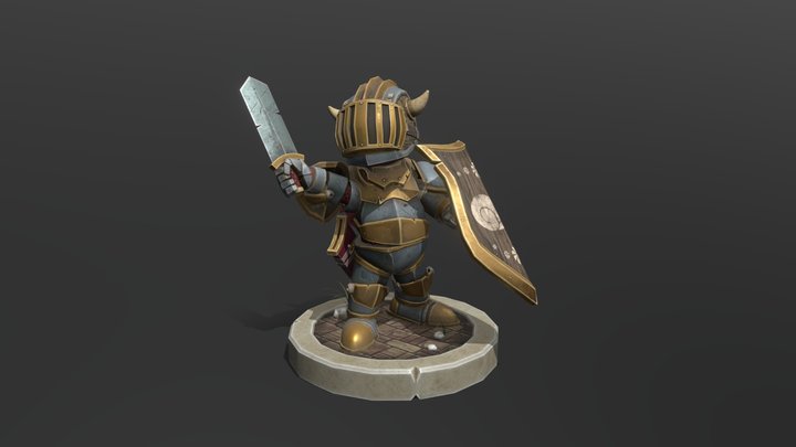 Snail Knight 3D Model