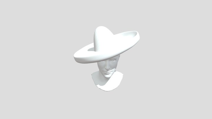 Sombrero One Tilted 3D Model