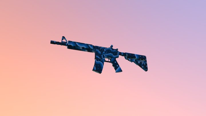 M4A4 | Out of the Blue 3D Model