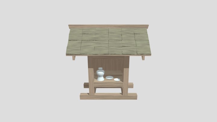 Japanese small shrine 3D Model