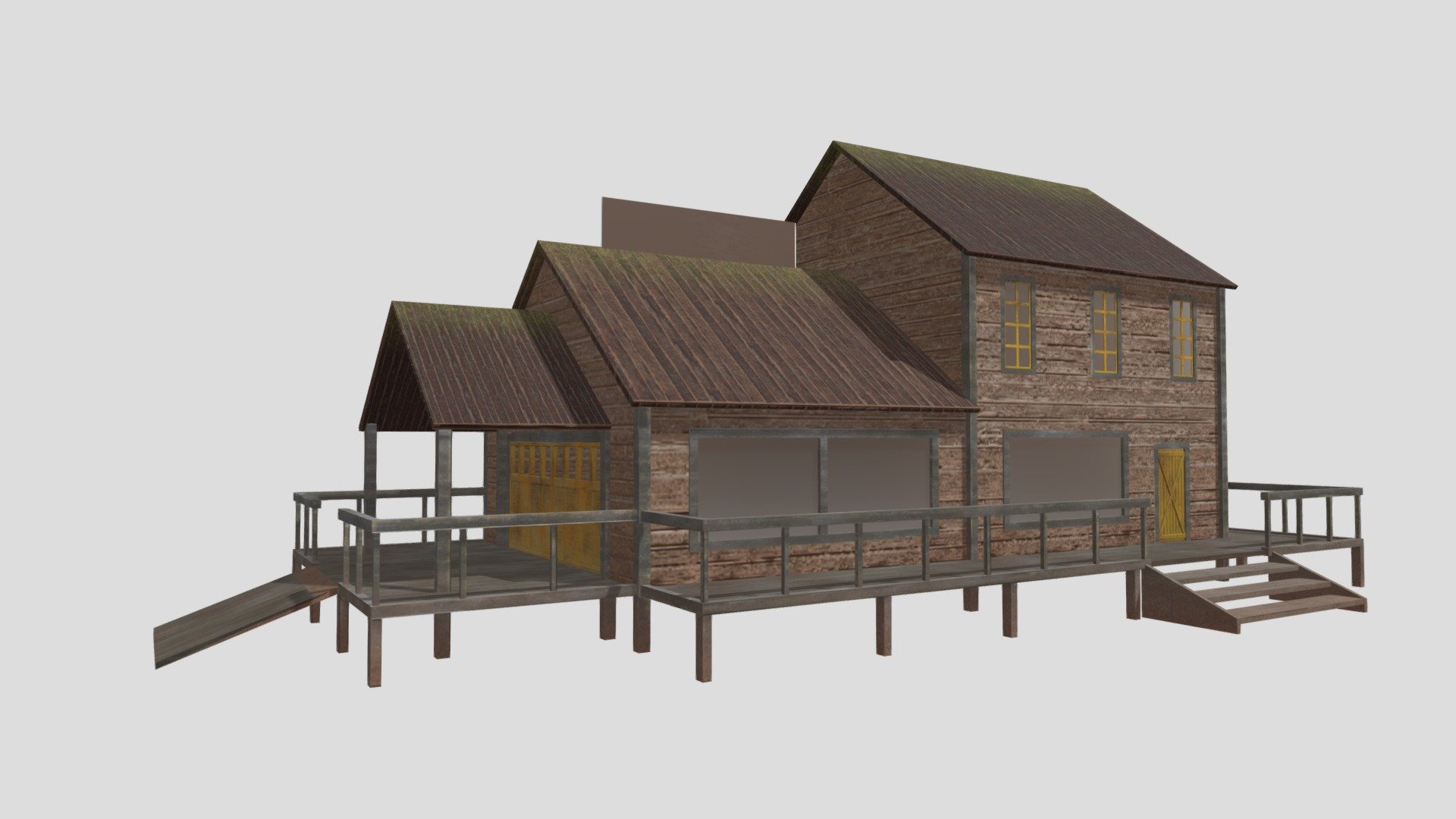 Wild West style General Store - Download Free 3D model by A9908244 ...