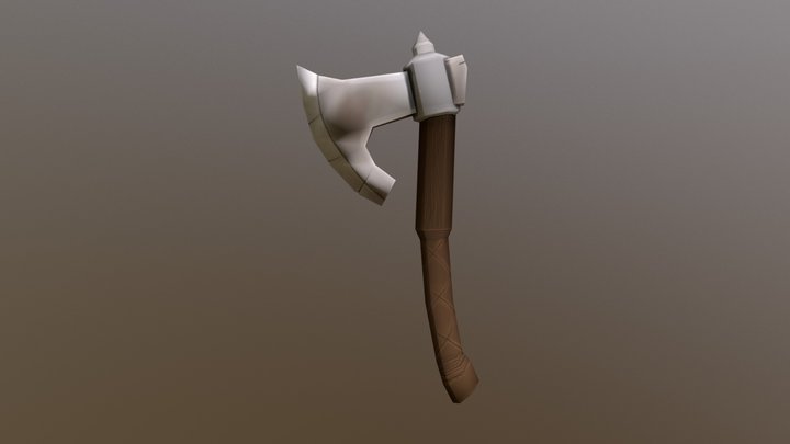 Painted Ax 3D Model