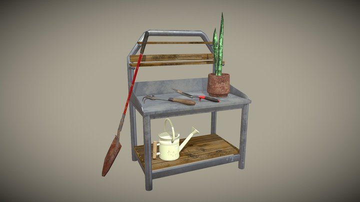 Garden Tool Props 3D Model