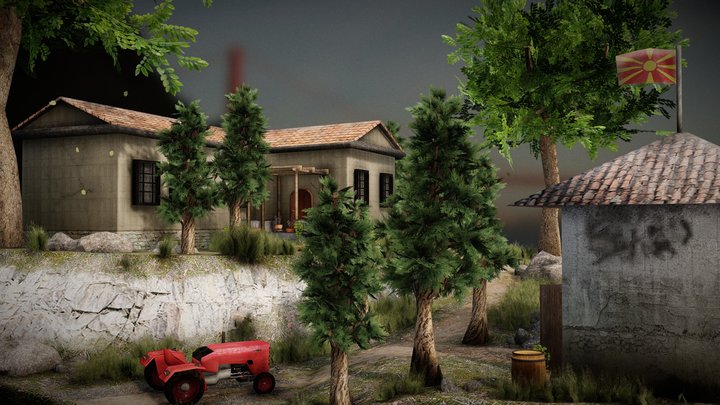 DAE Diorama retake – Small farm 3D Model