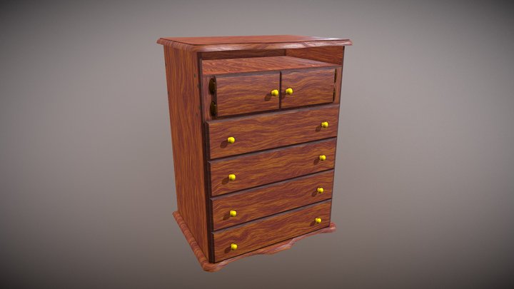 Drawer Wardrobe 3D Model
