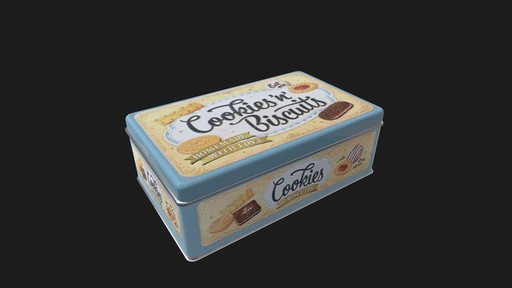 Boite Biscuits en metal, cookies box – Free 3D Model STL